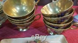 Super Rare Aynsley Golden Orchard D1019 Teapot Coffee Set extras 52 Pieces