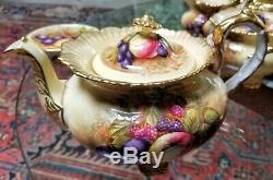 Super Rare Aynsley Golden Orchard D1019 Teapot Coffee Set extras 58 Pieces