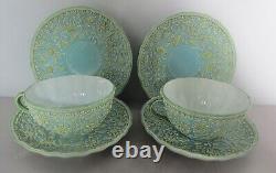 Superior Quality Artist-Signed JAPANESE MORIAGE TEA Pot & Cup Set, circa 1890s