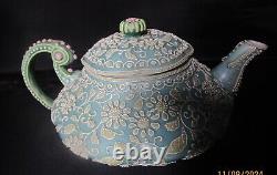 Superior Quality Artist-Signed JAPANESE MORIAGE TEA Pot & Cup Set, circa 1890s