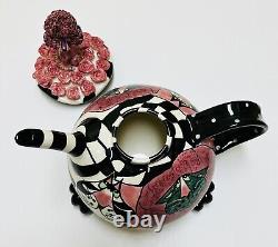 Swak Lynda Corneille Whimsical Tea Pot Sasha Pink Poodle Cats Sealed with a Kiss