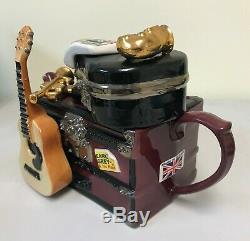 Swineside Teapottery Earl Grey & His Band Teapot 6 1/2 H x 10 W x 4 D
