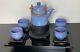 Teavana Tea Set Ceramic Teapot, 4 Teacups, Trivot, 2 Sets Of Coasters, And Tray