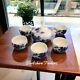 Tea Pot & Cups Set Set Of 6 Fukagawa Japanese Showa Period