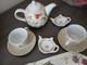 Tea Set 8 Pcs. Cups, Saucers, Tea Pot, Flowers