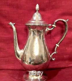 TEA SET Vintage Fisher Sterling Silver Unweighted MONO D On Teapot 675 Gm