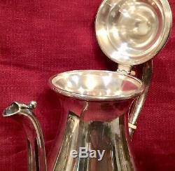 TEA SET Vintage Fisher Sterling Silver Unweighted MONO D On Teapot 675 Gm