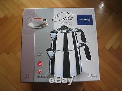 TURKISH TEA POT SET KORKMAZ A080 ESTA STAINLESS STEEL TEA POT 3.1 lt SAFE TEA
