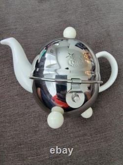 TWG Teapot White with Gold Warmer Design Collection 180ml Tea Pot Singapore NEW