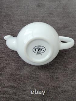 TWG Teapot White with Gold Warmer Design Collection 180ml Tea Pot Singapore NEW