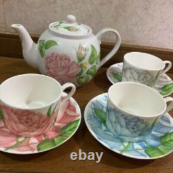 Taitu Rose & Rose Tea Pot Tea Cup Saucer 3 Set EMILIO BERGAMIN