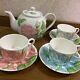 Taitu Rose & Rose Tea Pot Tea Cup Saucer 3 Set Emilio Bergamin