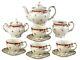 Tea Cups Saucers Set Vintage English Style Teapot 11pc Porcelain Dinnerware Gw