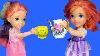 Tea Party Elsa And Anna Toddlers Visit Barbie U0026 Chelsea Playdate
