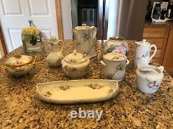 Tea Pot Set 2 Creamer Pitcher, 3 Sugar Bowls, Tea Pot, Perfume Jar, long Plate