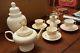 Tea Pot Set With 4 Cup And Saucer Rare Imperial Garden Crown Stafford-shire