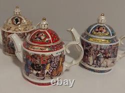 Tea Pots Vintage Set Of 5