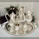 Tea Set Camille Silver Plated I. S. Tea & Coffee Service Set With Tray 6 Pc Set