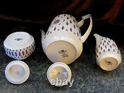 Tea Set Coffee Tea Pot Sugar Creamer 5 Cups Saucers PIRKENHAMMER CZECHOSLOVAKIA