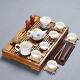 Tea Set Geyao Porcelain Tea Pot Cups Solid Wood Tea Tray Luxury Chinese Tea Set