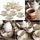 Tea Set Vintage China Cup Teapot Coffee Saucers Set Porcelain 11 Piece Gifts New