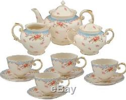 Tea Sets Women Vintage Porcelain Cups English Style Set Teapot Coffee Cup 11 Pcs