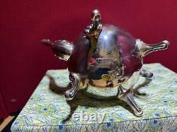 Tea coffee set vintage silver plated RR Roger's cups made in Indonesia 7pc set