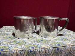 Tea coffee set vintage silver plated RR Roger's cups made in Indonesia 7pc set