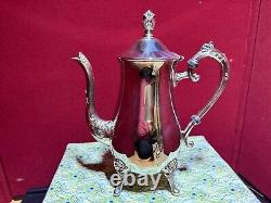 Tea coffee set vintage silver plated RR Roger's cups made in Indonesia 7pc set