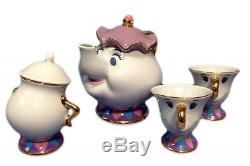 Tea set Chip Mrs. Potts Beauty Beast pot cup Disney Tokyo Resort Made Japan