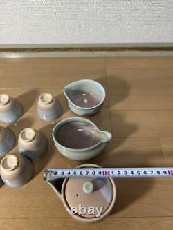 Tea set Japanese Pottery of Hagi #1637 tea pot/Cup6/Bowl2 set of 9 Tea set