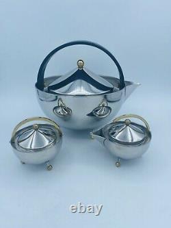 Teaball Teapot Set Creamer Sugar Carsten Jorgensen Bodum MCM DANISH Atomic