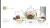 Teabloom Complete Tea Set Glass Teapot 40 Oz Loose Tea Glass Infuser 4 Insulated Glass Teacups
