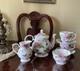 Teapot Set Flower Sweet Pea Butterfly Creamer England Rob Turner Cup Saucer Suga