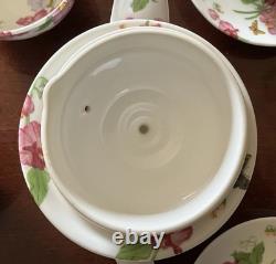Teapot Set Flower Sweet Pea Butterfly Creamer England Rob Turner Cup Saucer Suga
