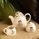 Teapot Set Include Tea Pot, Milk Pot, Sugar Pot Of Ceramic For Dining Table