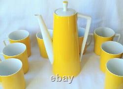 Teapot Set Yellow and White Marked OMC Japan Vintage / Retro