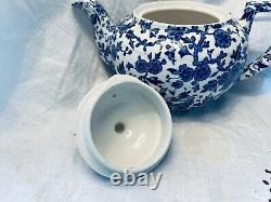 Teapot sugar & creamer by Burleigh Blue Arden Staffordshire-England