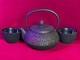 Teavana Cast Iron 21oz Teapot Set With Infuser/ Gold Black Cherry Blossoms New