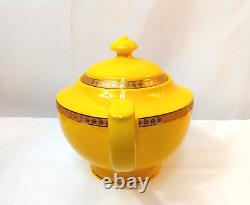 Teavana Exclusive Collection Yellow Teapot With Cups And Saucers 9 pc Set ch
