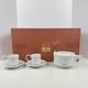 Teavana Orchid Tea Set Bisque Porcelain White With Box Saucer Cups Tea Pot Set