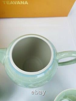 Teavana Tea Pot Set Jade Green Pearl New In Box