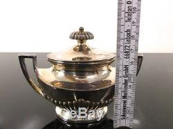 Teeservice tea set 925 SILBER silver Kaffee Kanne pot Zuckerdose Milchkanne bowl
