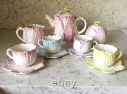 The Bombay Company Spring Blossoms 12 Piece Tea Set EXCELLENT CONDITION