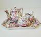 The Butchart Gardens Miniature Chintz Tea Set Teapot Sugar Creamer