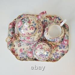 The Butchart Gardens MINIATURE Chintz Tea Set Teapot Sugar Creamer