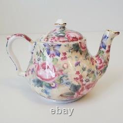 The Butchart Gardens MINIATURE Chintz Tea Set Teapot Sugar Creamer