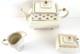 The Met X Anthropologie Stoneware Set Of Tea Pot Creamer & Sugar Bowl New