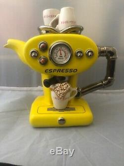 The Teapottery England Yellow Single Espresso Machine Teapot Coffeepot