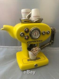 The Teapottery England Yellow Single Espresso Machine Teapot Coffeepot